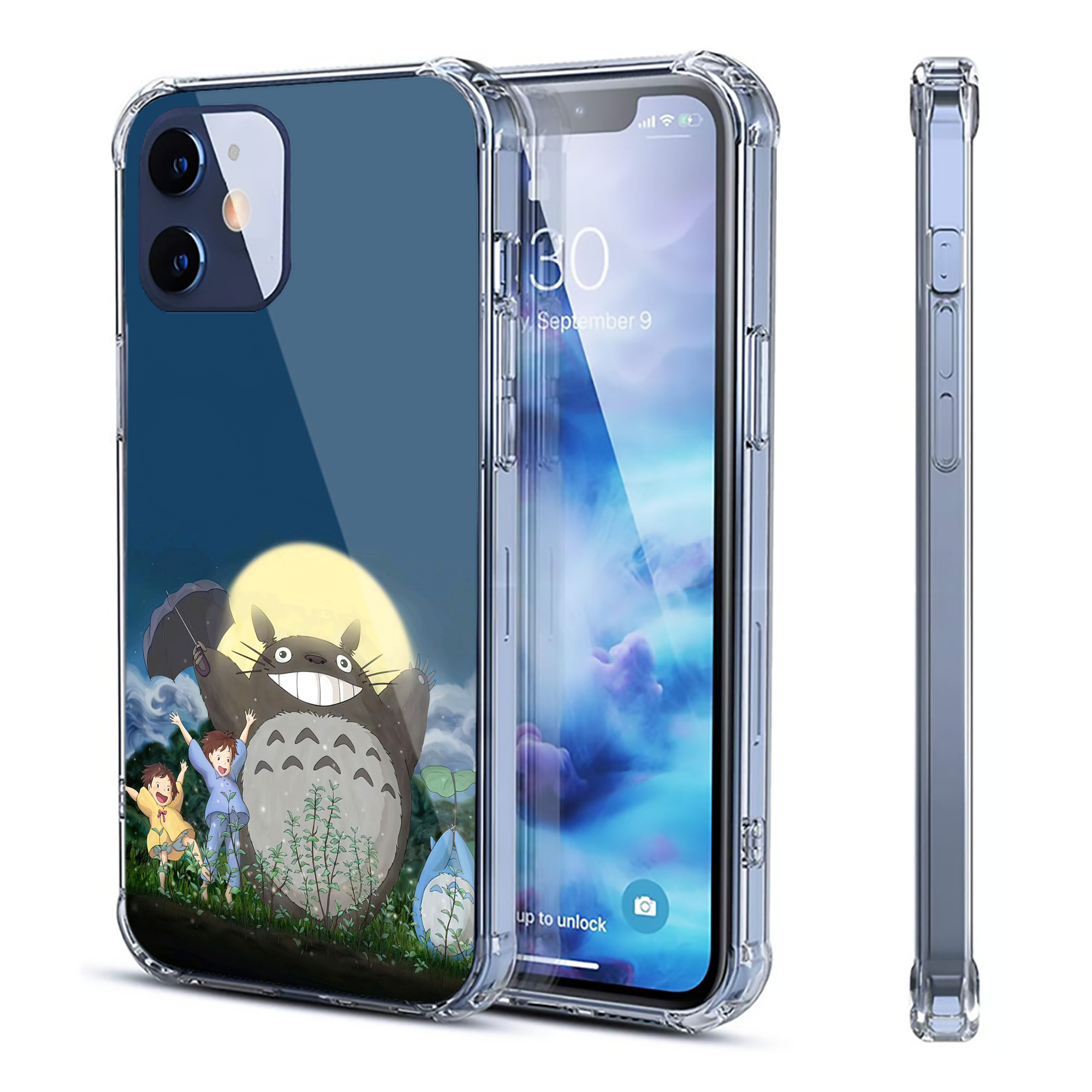 （画像用） となりのトトロ 草壁メイ 草壁サツキ My Neighbor Totoro Satsuki Kusakabe Mei Kusakabe 【iPhone 12シリーズ対応】透明スマホケース（クリアソフトケース）